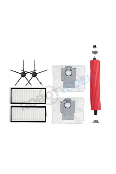 robotyedek Set de filtru Hepa negru Roborock Q7 Max Plus și set de saci pentru perie de schimb - 7 bucăți