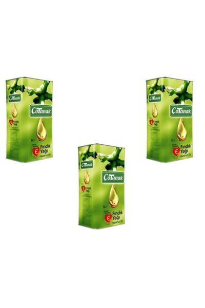 Çotanak Fındık Yağı 5 Litre 3 Adet
