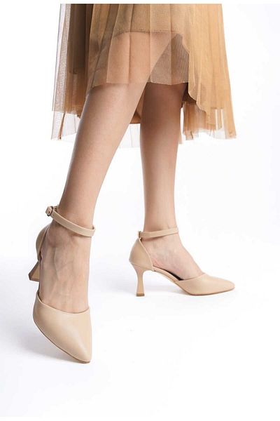 JVC Women's Nut High Heel Stiletto Shoes
