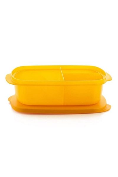 Tupperware Feeding Oven Container with Microwave Compartment 1 Lt Orange Hsgl