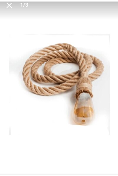 Ağış Elektrik Rustik jüt halatlı sarkıt avize