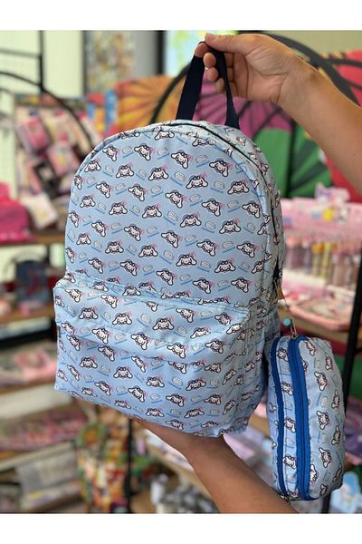 MECH BUTİK Σακίδιο πλάτης Cinnamoroll Printed Αδιάβροχη Σχολική Τσάντα (ΚΟΥΤΙ ΜΟΛΥΒΙΟΥ ΜΕ ΔΩΡΟ)