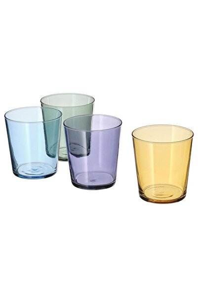 IKEA Pappersbjörk 4'lü Cam Bardak Seti Çok Renkli 300 Ml