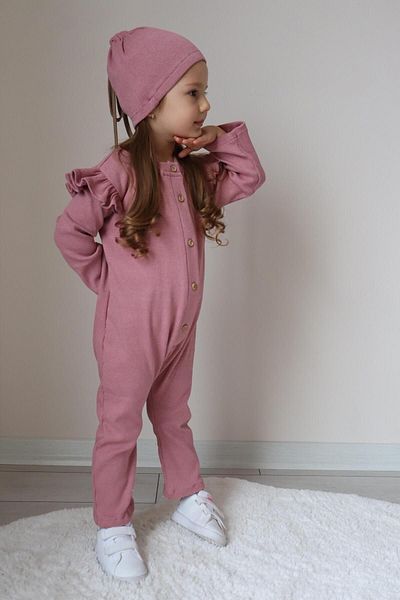 Süslüm Kids Beret Neck Collar Jumpsuit