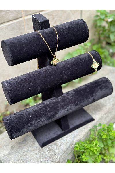 vitrinshop Bracelet And Watch Stand Black Velvet Jewelry Spark Plug Stand