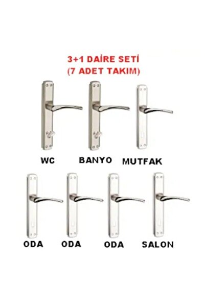 Bravo Kapı Kolu Saten *** 3+1 Daire Seti *** (7 Takım)
