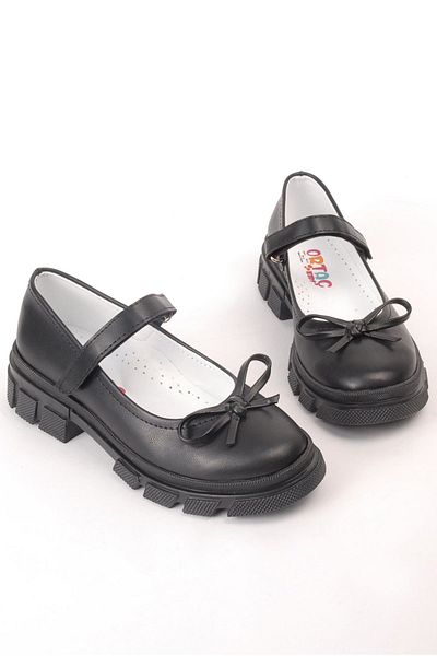 Rıdvan Çelik Black Casual Ballerinas and School Shoes for Girls