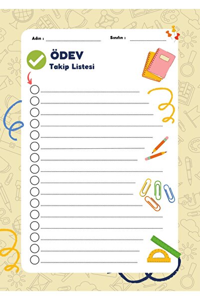 Srctech 50 Pages A6 Homework Tracker List