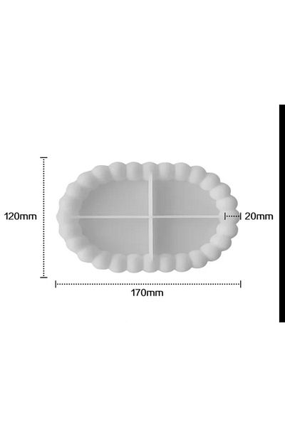Minima Art Studio Double Oval Bubble Set Jewelry Plate Presentation Plate Organizer Plate
