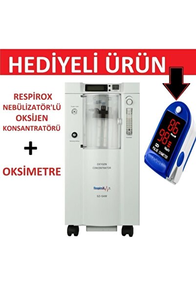 Respirox Oksijen Konsantratörü Cihazı 5lt Oksimetre Hediyeli