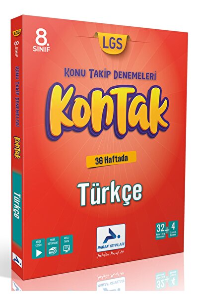 Prf Yayınları PRF Paraf 8.Sınıf LGS Türkçe 36 hafta Kontak Deneme -kd32