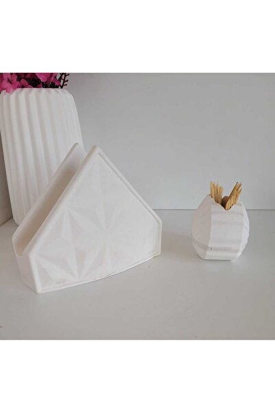 KARRA Concrete Napkin and Toothpick Holder Set - Bag