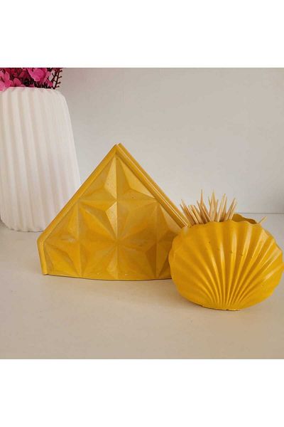 KARRA Concrete Napkin and Toothpick Holder Set - Bag