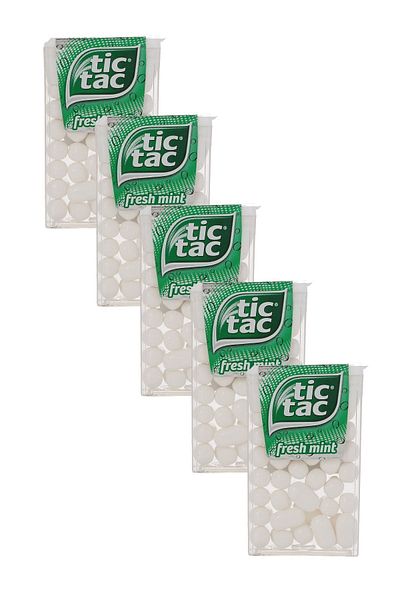 Tic Tac Mint Mint - 18 Gr Mint Flavored Confectionery X 5 Advantage Package