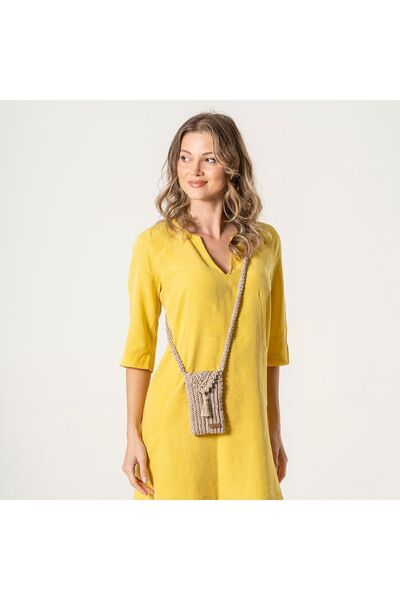 Hilaliart Vizon Örgü Cep Telefonu Çantası-vizon Örgü Mini Çapraz Çanta-örgü P...