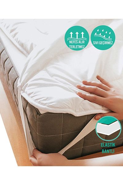 CARETEX Quilted Elastic Banded Water Liquid Proof Mattress Protector Mattress Pad