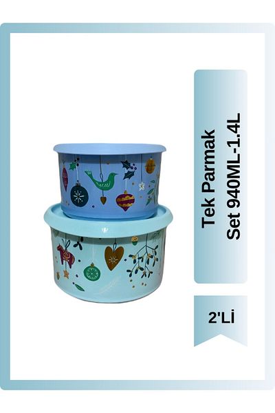 Tupperware One Finger New Year's Set of 2 940ML, 1.4L