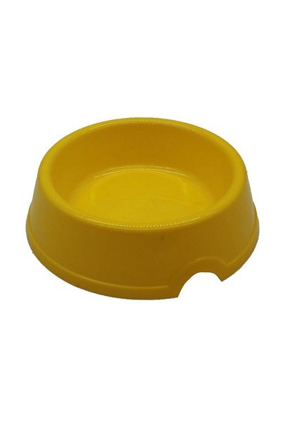 Pettrend Yellow Plastic Single Food-Water Bowl