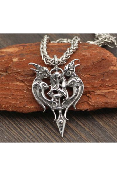 daisybydaisy Stainless Steel Viking Mythology Memory Icon Raven Raven Necklace