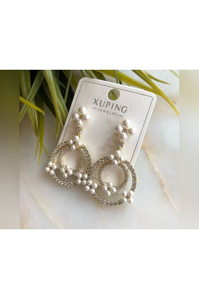 a rose jewelry حلق اللؤلؤ - موديل ستيل