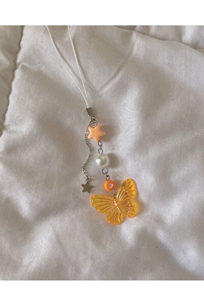 bettymettys Orange Butterfly y2k Fairycore Telefon Charmı