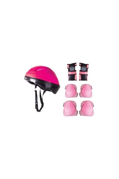 JOYFUL CHİLD Pembe Bisiklet Scooter Kask Dizlik Dirseklik Koruyucu Set