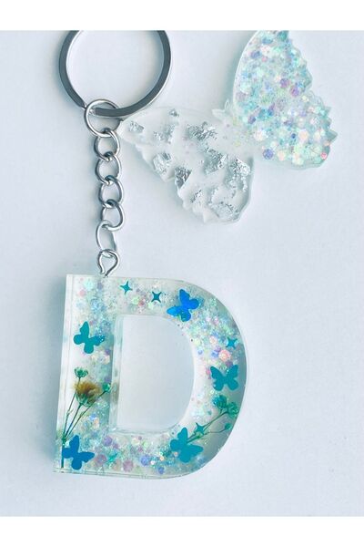 Ustaeller Keychain Gift - Transparent Letter D