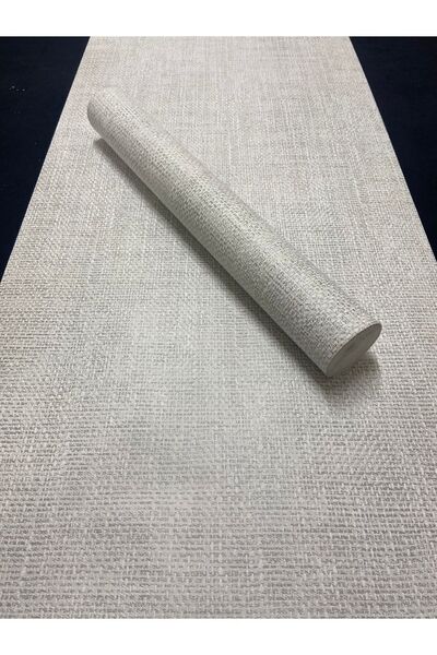 Golden Gri Kalın Kabartmalı Hasır Desen Duvar Kağıdı 53x10 Metre