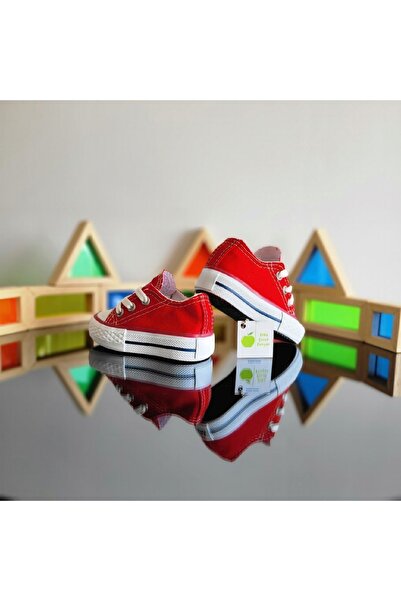 elma bebe Unisex Kız Erkek Bebe Çocuk Kısa Bağcıklı Kanvas Keten Sneaker Spor Ayakkabı