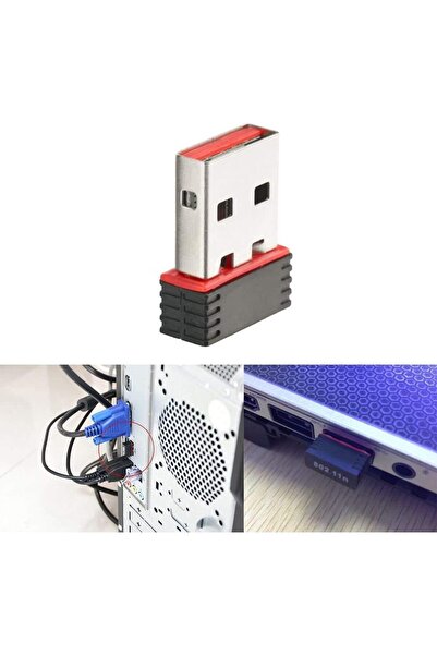 Wiralles Mini USB Wifi Kablosuz Adaptör N - 150 Mbps 802.11n Kablosuz İnternet Kilidi, Windows, Mac OS