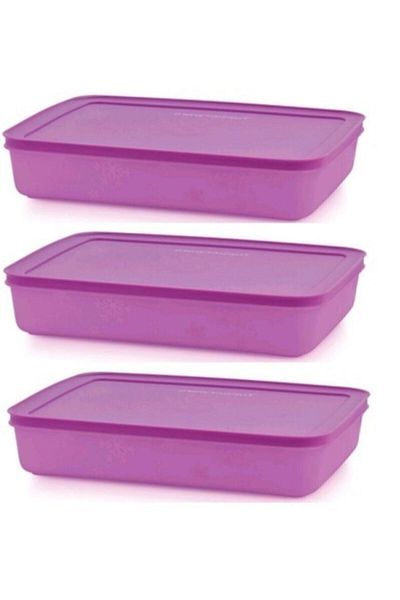 Tupperware Alaska 2.25 Lt Lilac Refrigerator Storage Set of 3
