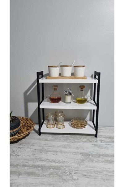 KOÇMETAL Metal Masa Tezgah Üstü Düzenleyici Organizer Banyo Mutfak Rafı Kitap...