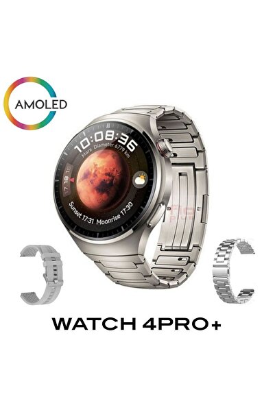 FİOPLUS WATCH 4 PRO+ Akıllı saat, android ios uyumlu yuvarlak kasa saat
