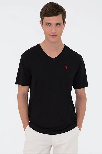 U.S. Polo Assn. Ανδρικό μαύρο μπλουζάκι
