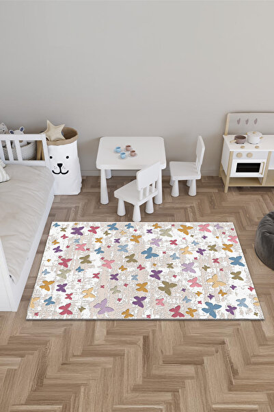 Genel Markalar Dijital Baskılı Kelebek  Desenli  Makinada Yıkanabilir Çocuk H...