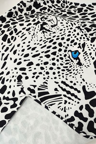 VEVİEN HOME Πετσέτα θαλάσσης Black Leopard Digital Printed 75x150 cm
