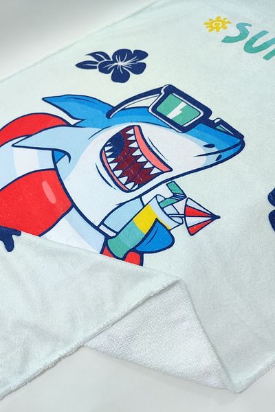 VEVİEN HOME Παιδική πετσέτα θαλάσσης Shark Digital Printed 60x130 cm
