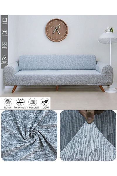 seltenet Jacquard 3-Seater Elastic Sofa Cover - Jacquard Dress, Elastic Seat Cover
