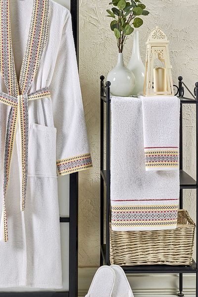 VEVİEN HOME Set halate de baie 4 piese Ansaaj Jacquard Crem