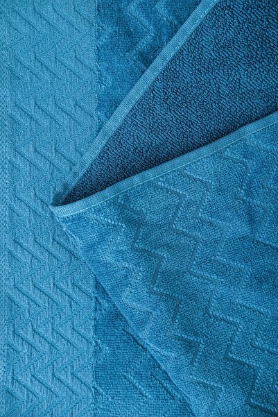 VEVİEN HOME Спеціальний дизайн - Надзвичайно м'який вельвет з жакардовим візерунком, 100% бавовна, халат, синій