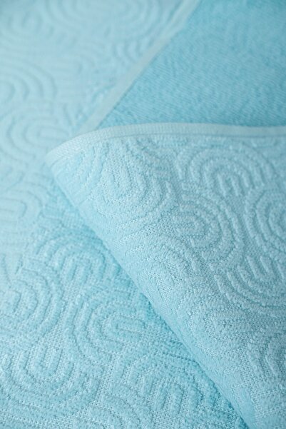 VEVİEN HOME Σετ μπουρνούζι Velvet Jacquard 4 τεμαχίων γαλάζιο