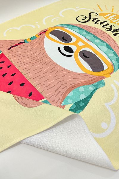 VEVİEN HOME Hello Sunshine Digital Printed 70x140 Cm Children's Beach Towel
