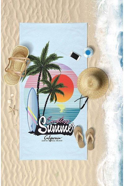 VEVİEN HOME Prosop de plajă Endless Summer Printed Digital 75x150 Cm