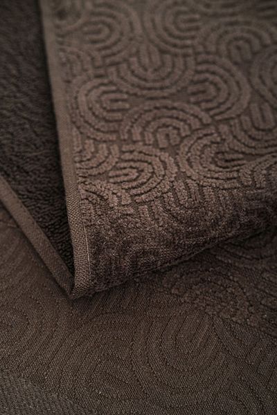 VEVİEN HOME Halat de baie din catifea Jacquard Design Special 100% Bumbac Maro