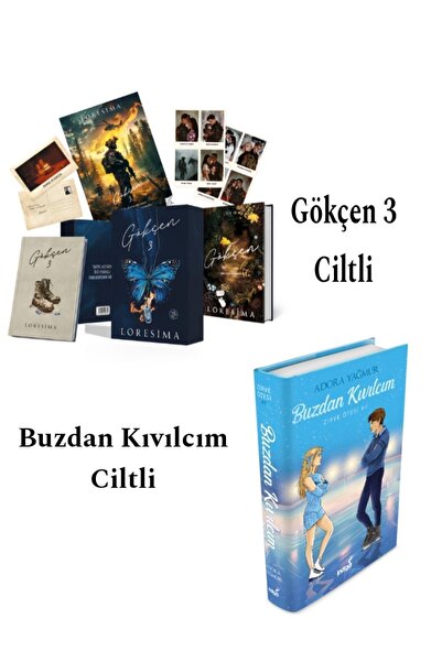 İndigo Kitap Buzdan Kıvılcım Ciltli ve Gökçen 3 Güz Yağmurları Ciltli Adora Y...