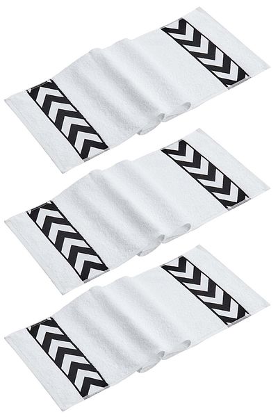 VEVİEN HOME Sergeant 30x100 cm 100% bumbac (450 GSM) alb 3 piese prosop sport fitness sala de fitness golf prosop box