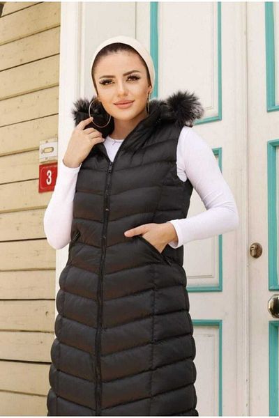 AYFA GİYİM Ayfa Boutique Long Puffer Vest
