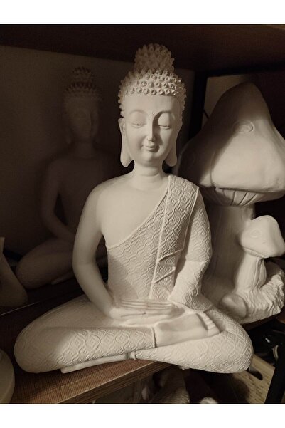 BilgeCe hoMe Ham boyasız Buddha heykeli, Boyasız Buda Heykeli,  Polyester Heykel