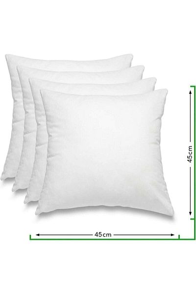 Mazi Home Σετ 4 Καλύμματα Μαξιλαριού Ριχτάρι - 45x45 400gr Εσωτερικό Μαξιλάρι Πρώτης Ποιότητας