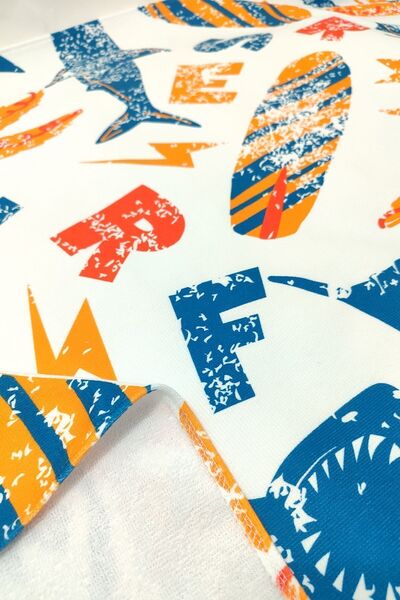 VEVİEN HOME Shark Summer Digital Printed 75x150 Cm Beach Towel